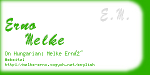 erno melke business card